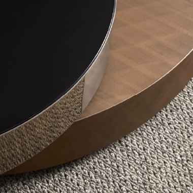 Modern Luxury Asymmetric Round Coffee Table QMKEE