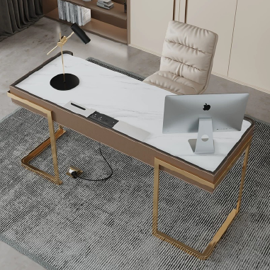 Contemporary Sintered Stone Home Office Desk  PLEONA -  Storage Drawers