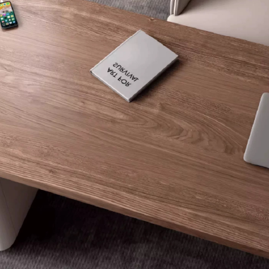 Luxe Solid Wood Veneer Office Desk NDKEK