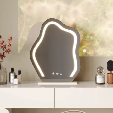 Cute Edgy White Vanity IEOHND - Compact Bedroom Makeup Nook