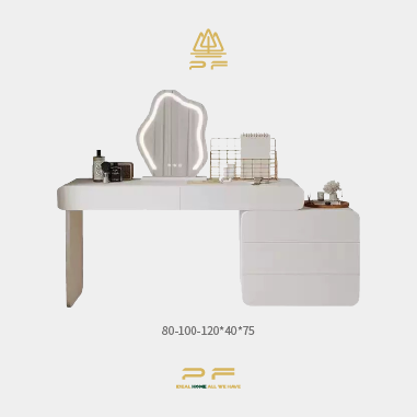 Cute Edgy White Vanity IEOHND - Compact Bedroom Makeup Nook
