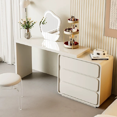 Curved Glow Vanity Set TEEWK- Versatile Bedroom Beauty Station