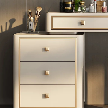 Minimal Luxe Flip-Mirror Zoned Vanity EJDKL - Light Luxury Storage Makeup Desk