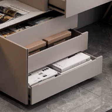 Minimal Luxe Storage Vanity MDNEE- Tidy Organizer Makeup Desk