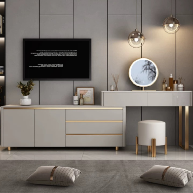 Minimal Luxe Storage Vanity MDNEE- Tidy Organizer Makeup Desk