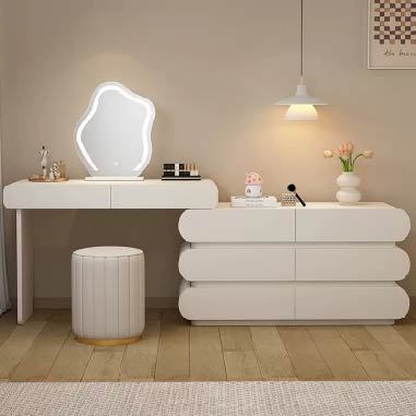 Convertible L-Shaped Vanity Desk with Spacious Storage KSOD