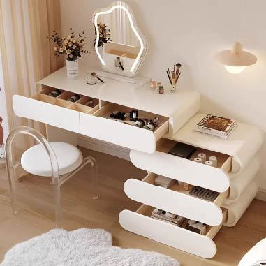 Convertible L-Shaped Vanity Desk with Spacious Storage KSOD