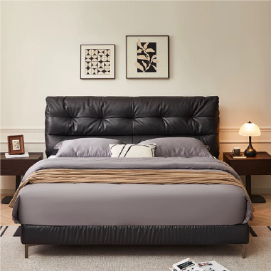 Warm Custom Tufted Upholstered Bed  JODDL- Cozy Bedroom Retreat