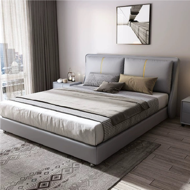 Minimalist Upholstered Bed LODJE- Bedroom Vibe Elevation Piece