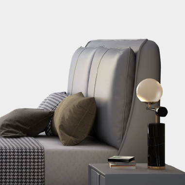 Minimalist Upholstered Bed LODJE- Bedroom Vibe Elevation Piece