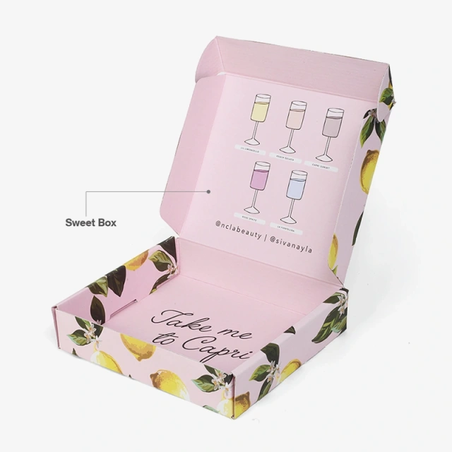 Pink Sweet Beverage Corrugated mailer