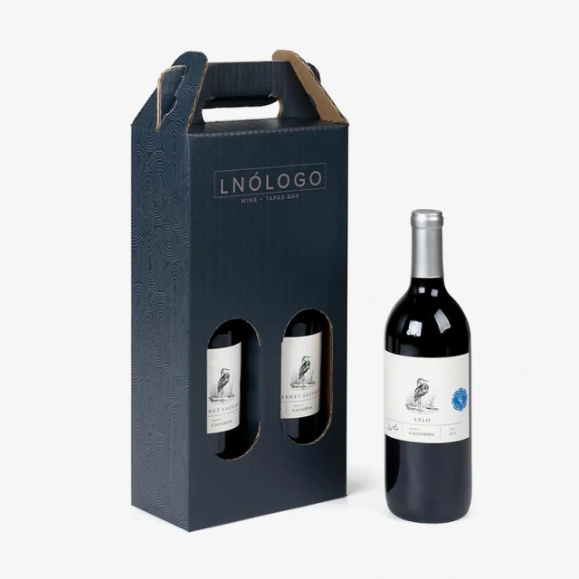 Corrugated Double Wine Bottle Carrier