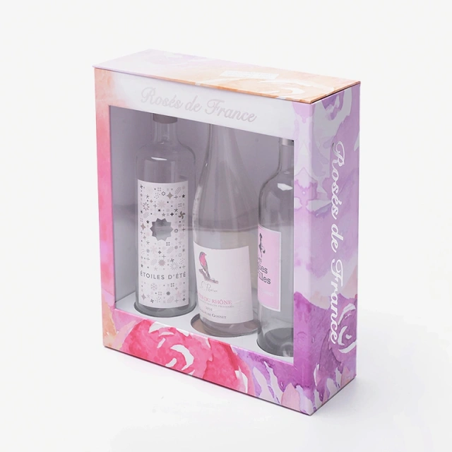 Three Bottles Magnetic Beverages Gift Box