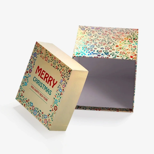 Christmas Flower Chocolate Lid and Base Box