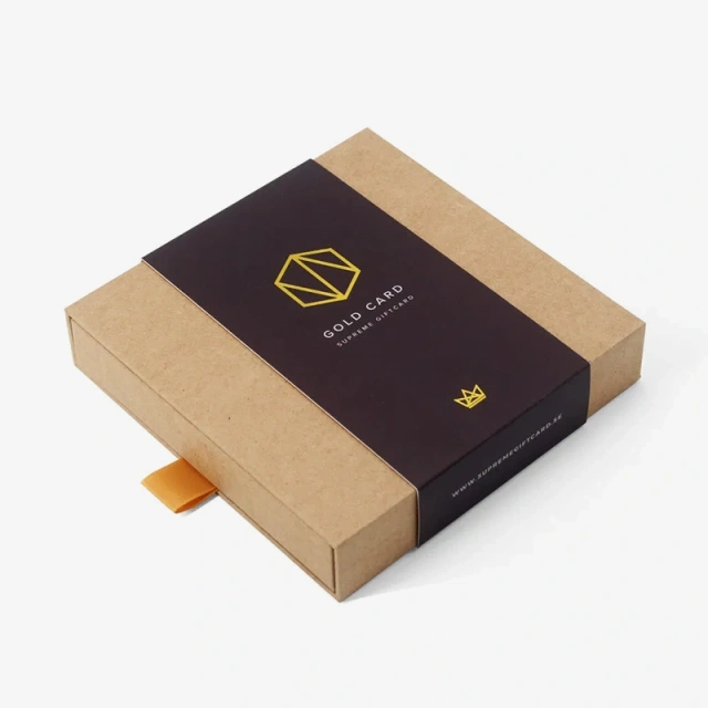 Kraft Drawer Sliding Card Packaging Box with Sleeve