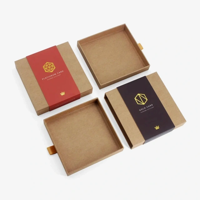 Kraft Drawer Sliding Card Packaging Box with Sleeve