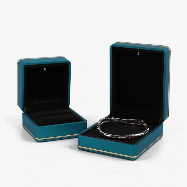 Mini Jewelry Box Leather Ring Rigid Boxes