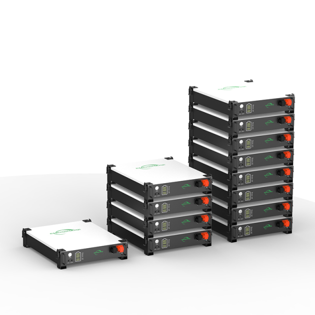 Sistema de almacenamiento de batería solar LifePO4 para montaje en rack residencial, paquete de batería de litio de 2U, 51,2 V y 100 Ah,EnerShare,Sistema de almacenamiento de batería solar LifePO4 para montaje en rack residencial, paquete de batería de litio de 2U, 51,2 V y 100 Ah