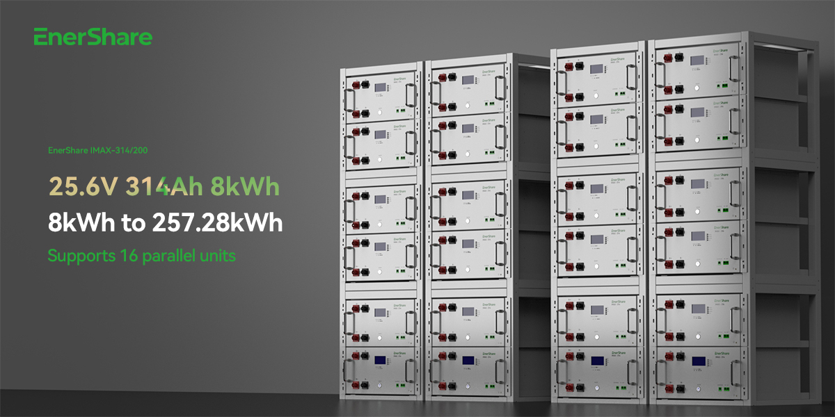  Enershare 25.6V 314ah lithium battery