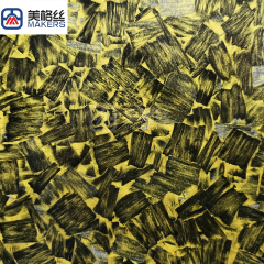 大缎纹碳纤维板 珠光金色