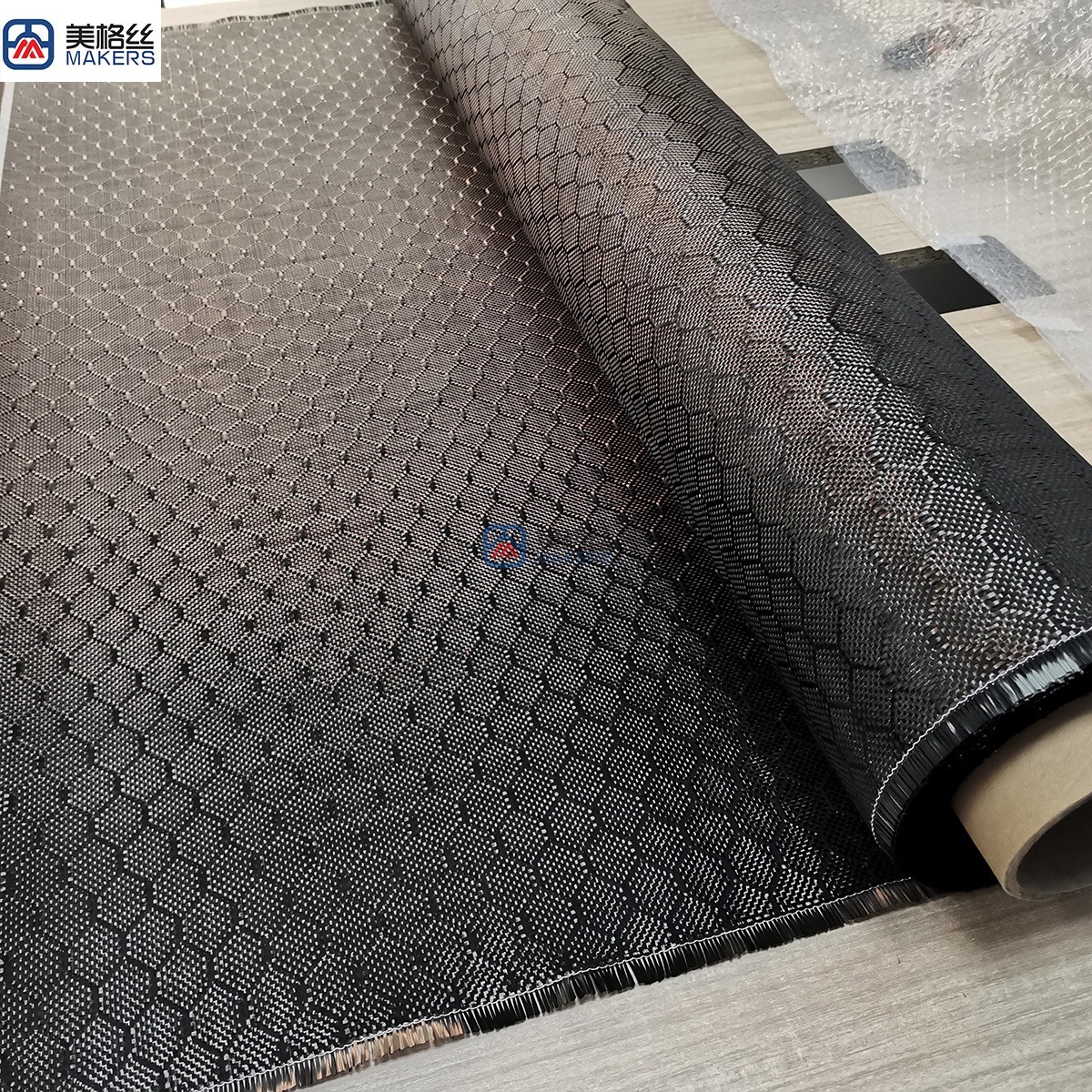 3K 240克 六角形提花足球纹碳纤维布