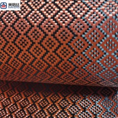 3K 240克 橙色提花图案混编碳纤维布