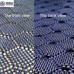 3K 240克 足球纹 蜂窝纹蓝色芳纶碳纤维混编布 蓝黑