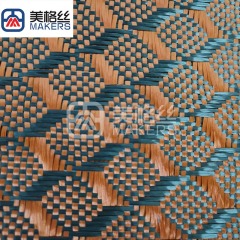 3K 240克 橙色3D立体纹图案碳纤芳纶混编布