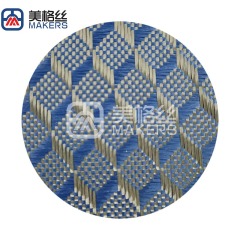3K 240克 蓝色3D立体纹图案碳纤芳纶混编布