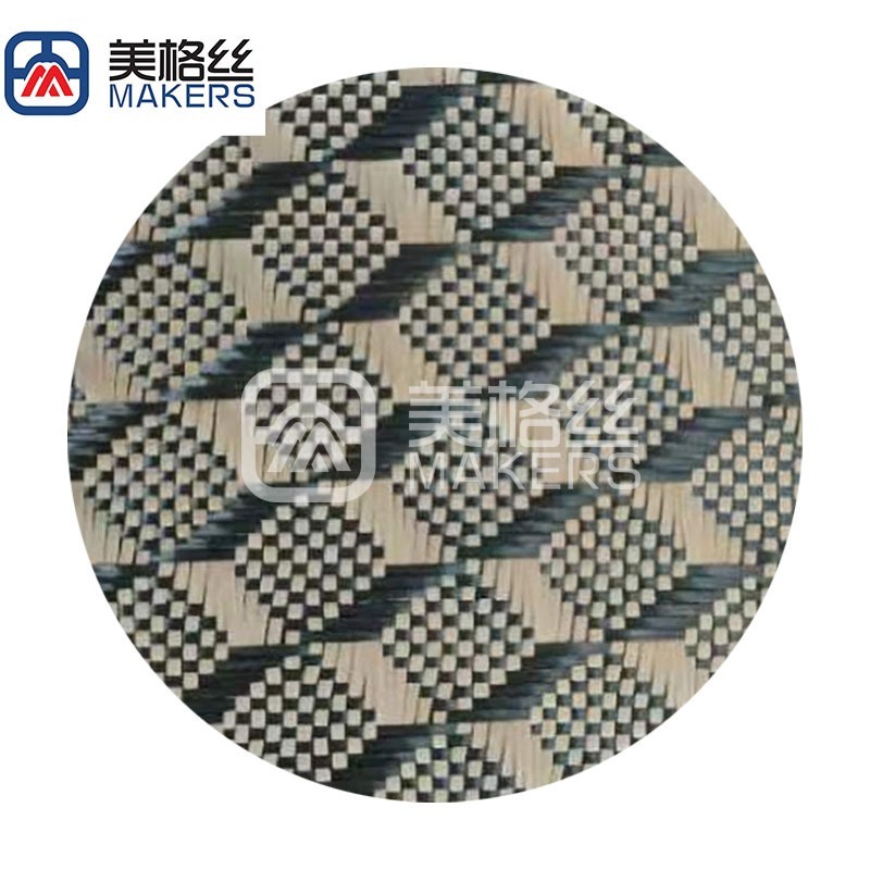 3K 240克 金色3D立体纹图案碳纤芳纶混编布
