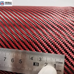 3K 240克 斜纹红黑芳纶碳纤维混编布
