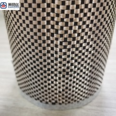 3K 200克平纹 黑金芳纶碳纤维混编布