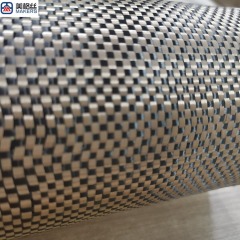 3K 200克平纹 黑金芳纶碳纤维混编布