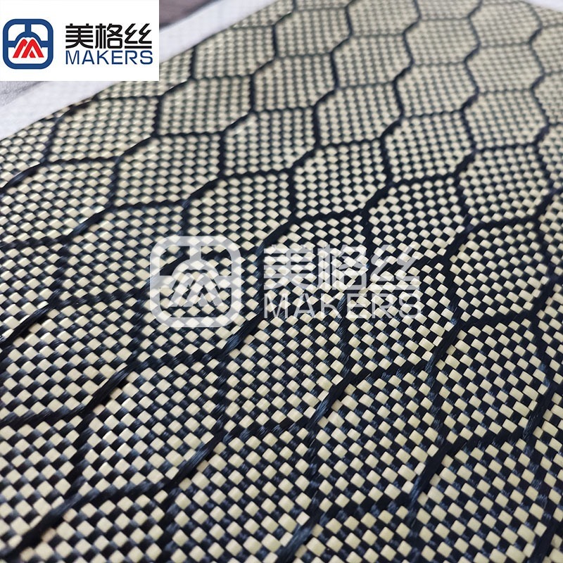 3K 230克 黄黑足球纹提花纯芳纶布