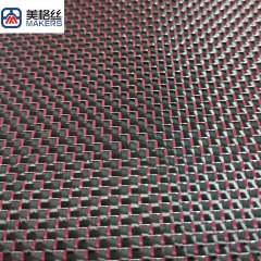 3K 240克 平纹红色金属丝碳纤维布