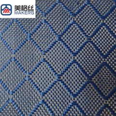 3K240克蓝色大菱形碳纤芳纶混编布