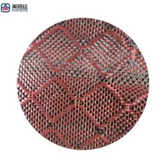 3K240克红色大菱形碳纤芳纶混编布