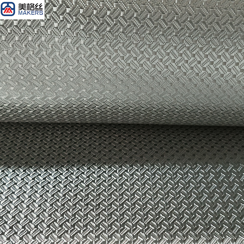 3K 220克 咖啡豆提花 银色电镀玻纤布