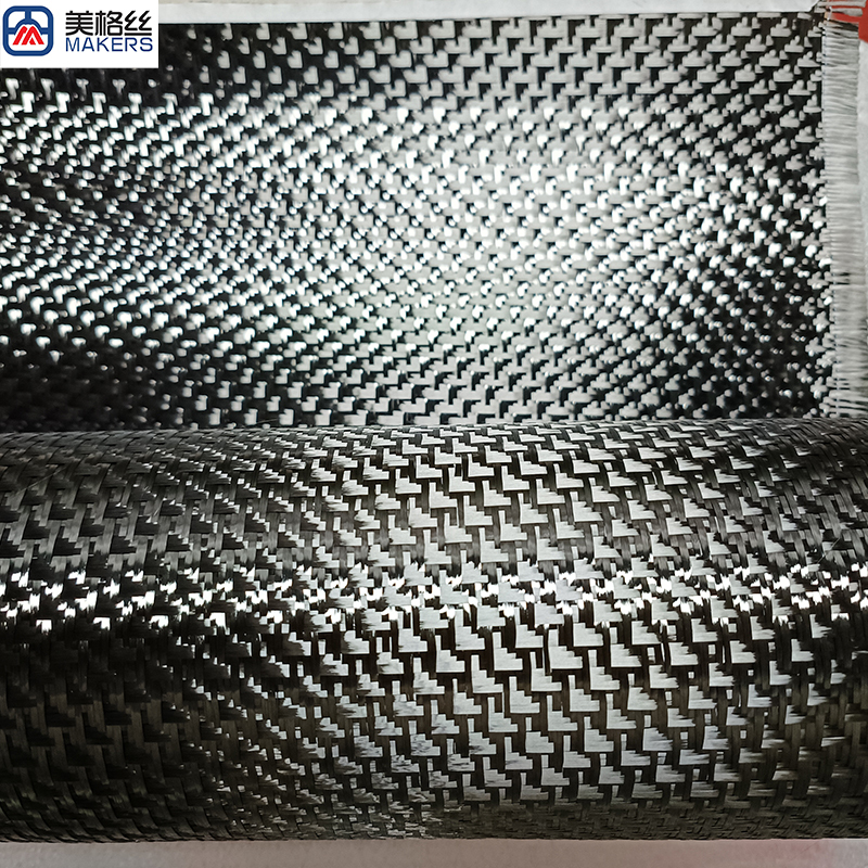 3K 280克 黑色飞机纹 提花碳纤维布