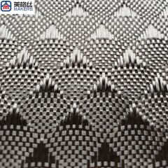 3K 240克 黑色三角形图案 提花碳纤维布