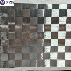 12K 88克 18x18mm电镀碳纤 银色电镀展宽碳纤维布