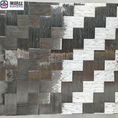 24K 200克 16x16mm电镀碳纤 银色电镀展宽碳纤维布