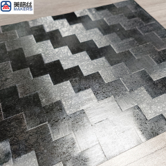 24K 200克 16x16mm电镀碳纤 银色电镀展宽碳纤维布