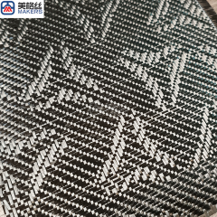 3K240克 黑色风车图案提花碳纤维布