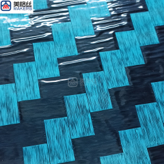 24k 200克 16×16斜纹 电镀展宽碳纤维银黑混编预浸布