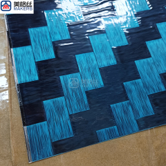 24k 200克 16×16斜纹 电镀展宽碳纤维银黑混编预浸布