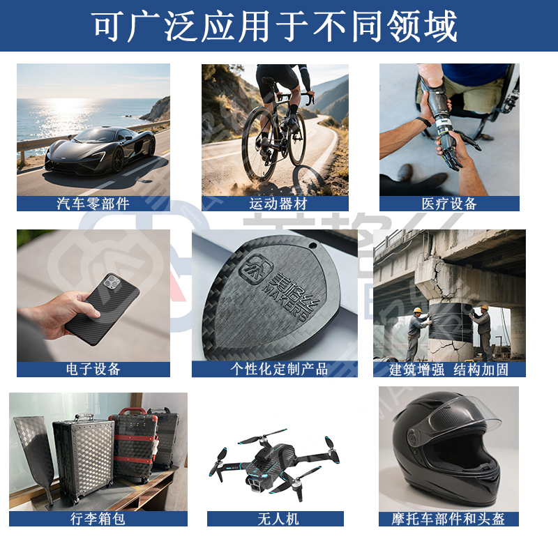 200克 8x8段纹 展宽碳纤维布 单面定型