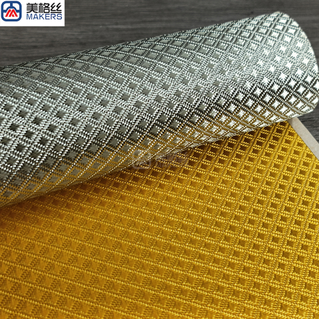 3K 220克 方格纹 金色电镀玻璃纤维布玻纤电镀