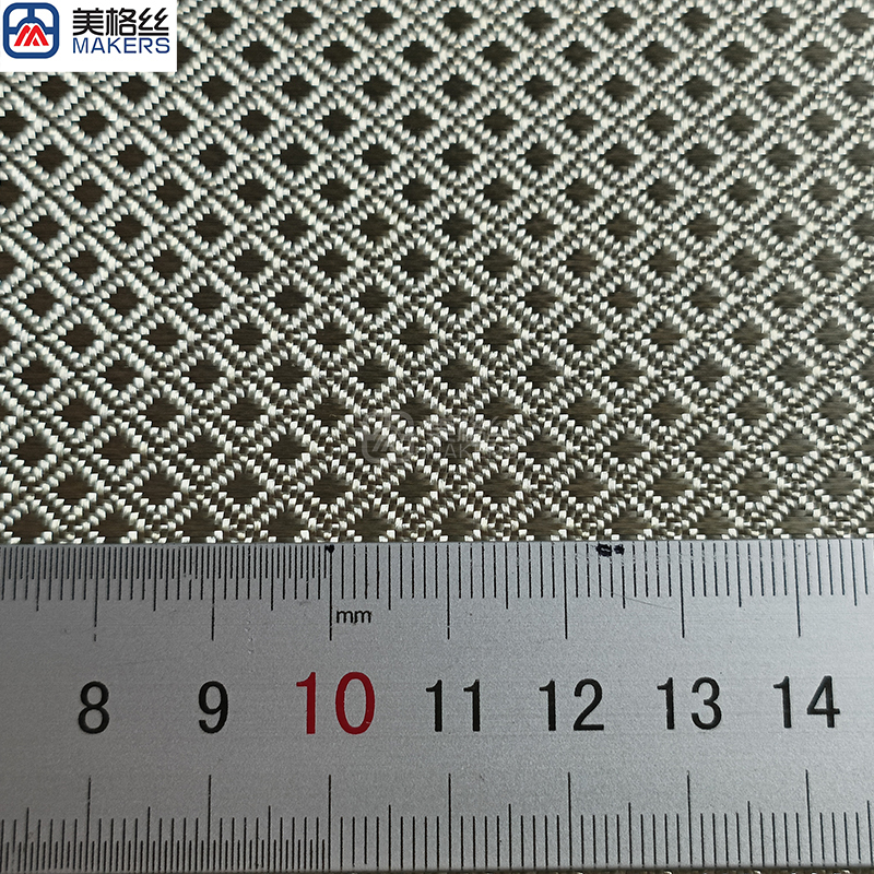 3K 220克 方格纹 金色电镀玻璃纤维布玻纤电镀