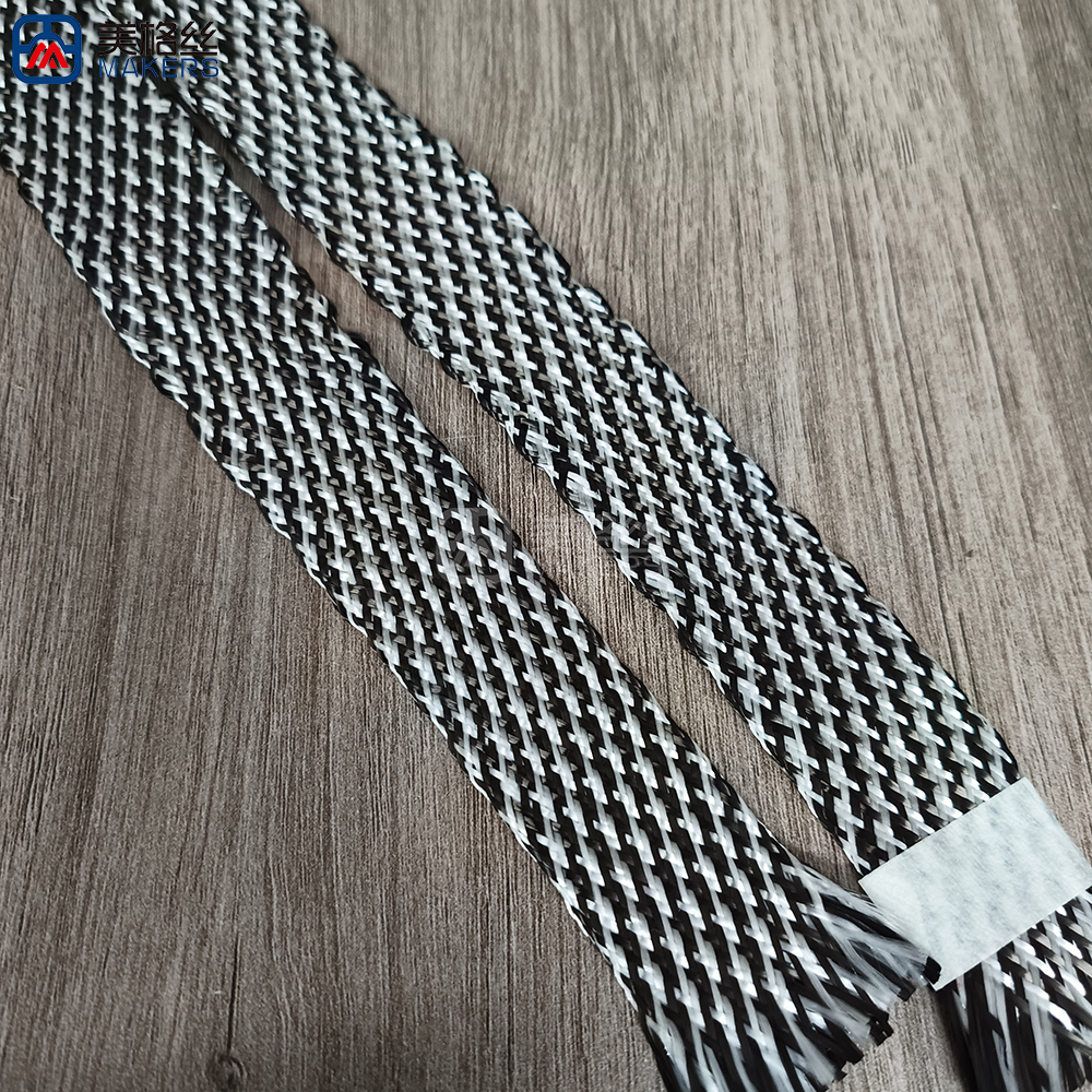 新款编织套管 25mm 碳纤玻纤混合编织套管高强度
